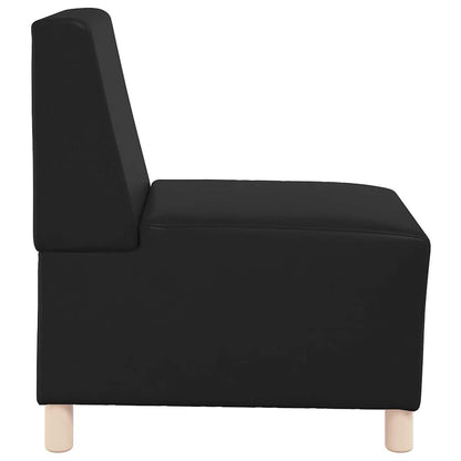 vidaXL Canapé modulaire sans accoudoirs 3 pcs Noir 55 x 74 x 82 cm