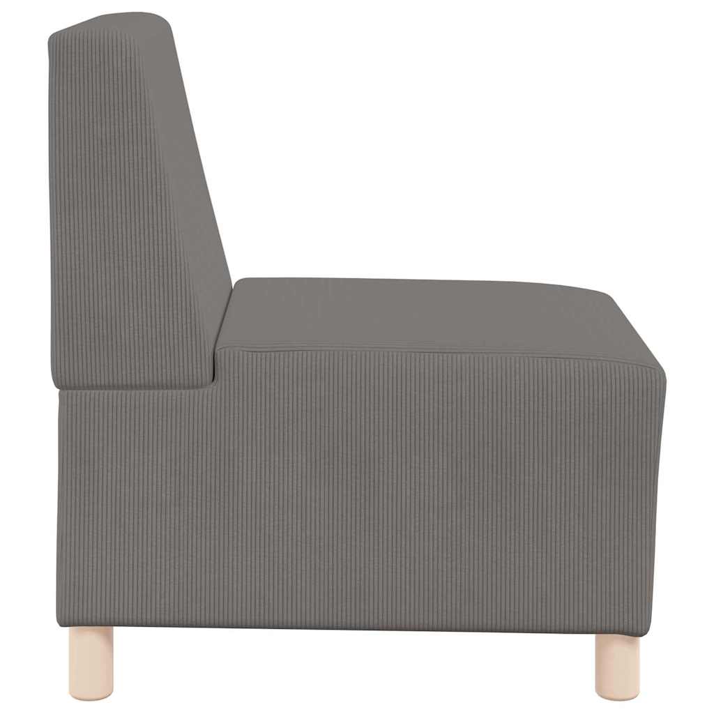 vidaXL Canapé modulaire sans accoudoirs 3 pcs Gris clair 55 x 74 x 82 cm