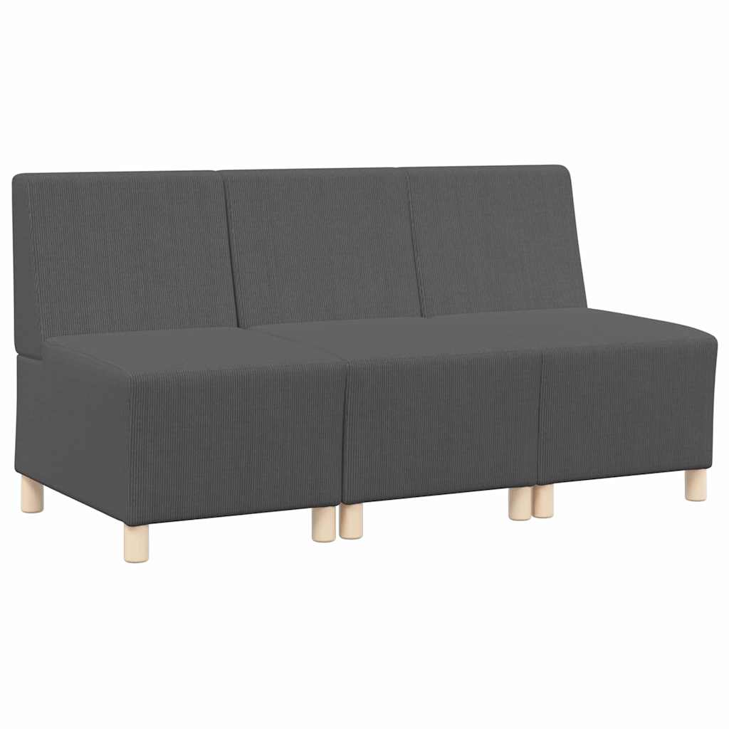 Modulares Armfreies Sofa 3 pcs Dunkelgrau 55 x 74 x 82 cm