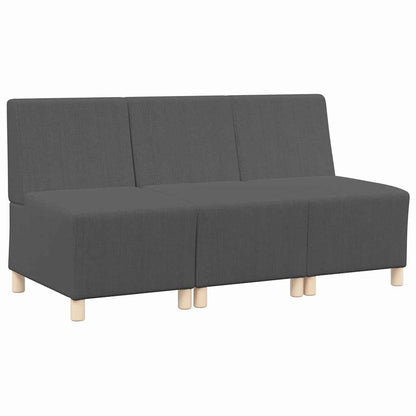Modulares Armfreies Sofa 3 pcs Dunkelgrau 55 x 74 x 82 cm