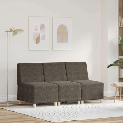 vidaXL Modulares Armfreies Sofa 3 pcs Dunkelgrau 55 x 74 x 82 cm