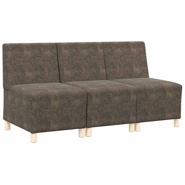 vidaXL Modulares Armfreies Sofa 3 pcs Dunkelgrau 55 x 74 x 82 cm