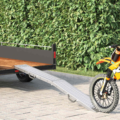 Faltbare Rampe 200kg pro Rampe Silber 186 x 23 x 4,5 cm