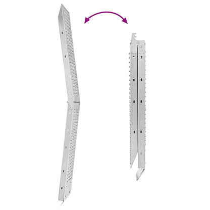 Faltbare Rampe 200kg pro Rampe Silber 186 x 23 x 4,5 cm