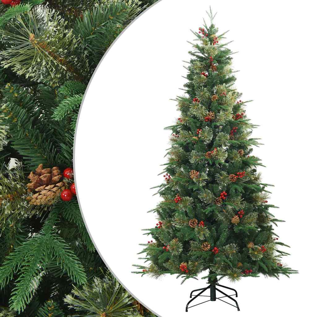 Künstlicher klappbarer Weihnachtsbaum mit Ständer Grün 180 cm