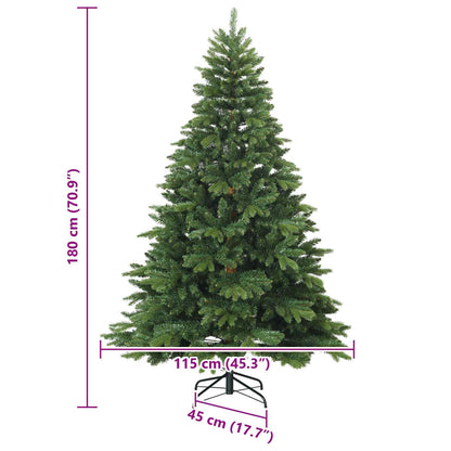 vidaXL Künstlicher klappbarer Weihnachtsbaum mit Ständer Grün 180 cm