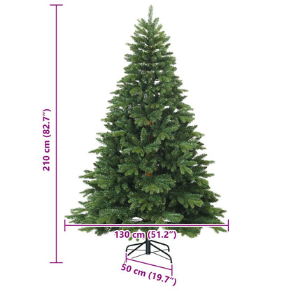 Künstlicher klappbarer Weihnachtsbaum mit Ständer Grün 210 cm