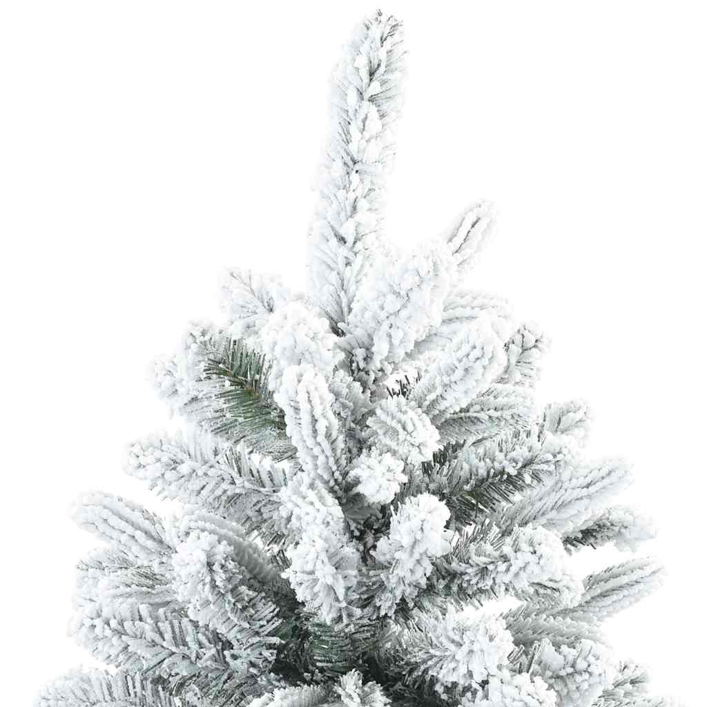 Künstlicher Scharnier-Weihnachtsbaum schneebedeckt Weiß 180 cm