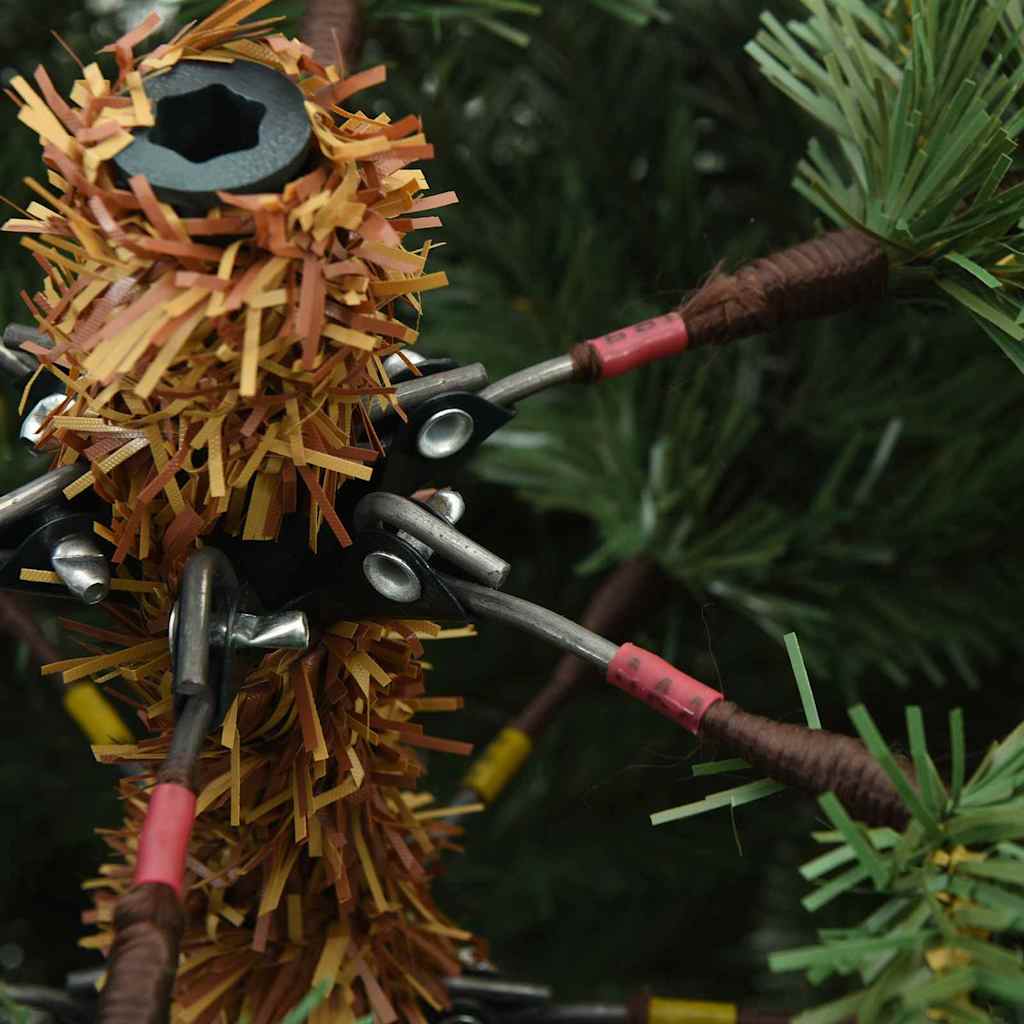 vidaXL Künstlicher klappbarer Weihnachtsbaum Grün 150 cm PVC, Stahl