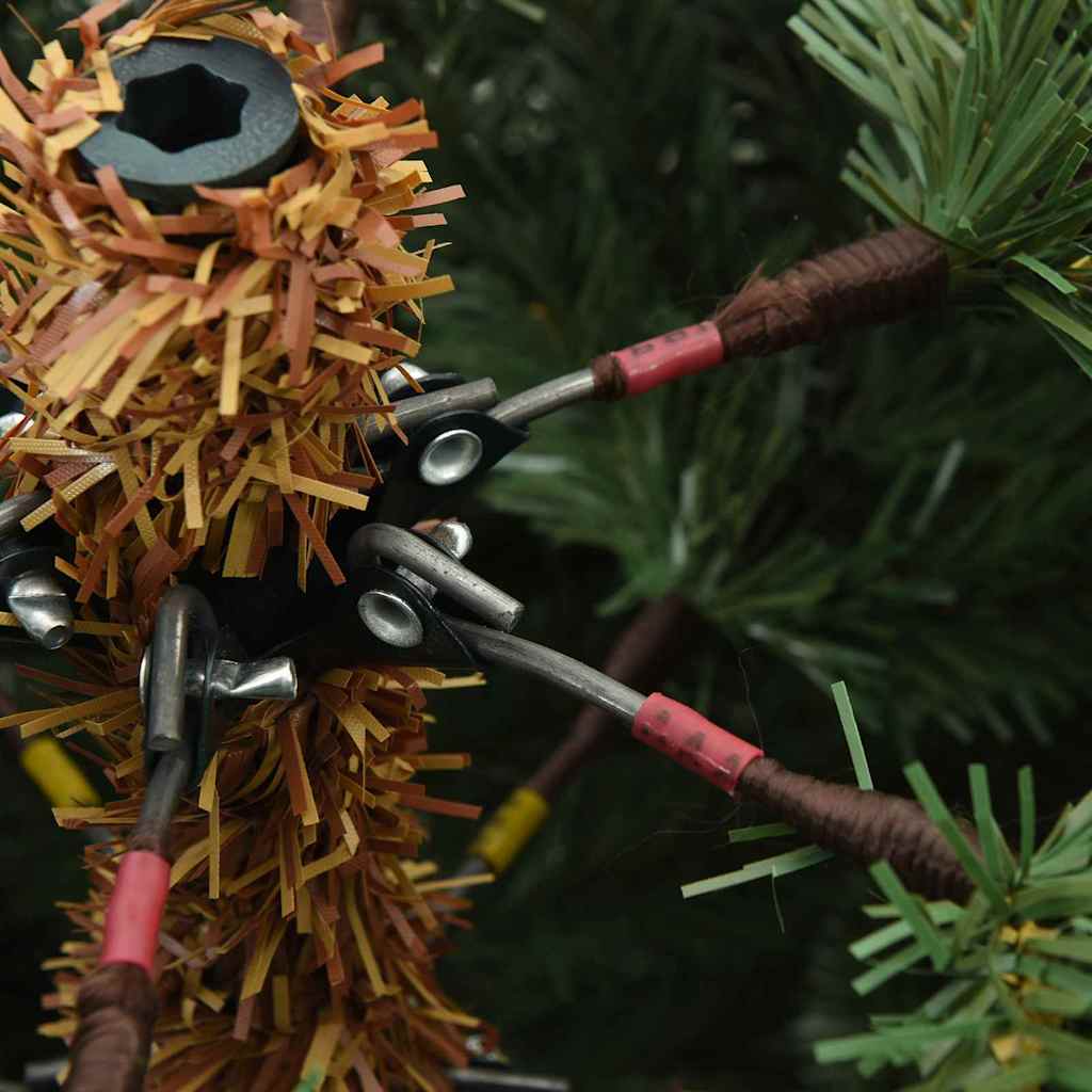 vidaXL Künstlicher klappbarer Weihnachtsbaum Grün 180 cm PVC, Stahl