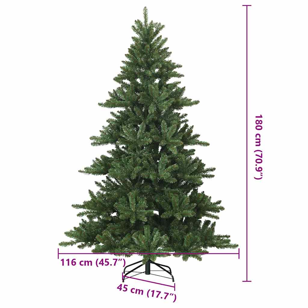 vidaXL Künstlicher klappbarer Weihnachtsbaum Grün 180 cm PVC, Stahl