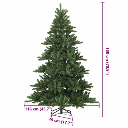 vidaXL Künstlicher klappbarer Weihnachtsbaum Grün 180 cm PVC, Stahl