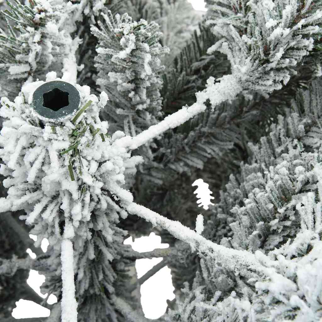 Künstlicher Scharnier-Weihnachtsbaum schneebedeckt Weiß 180 cm