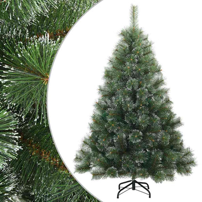 vidaXL Künstlicher Scharnier-Weihnachtsbaum schneebedeckt Grün 150 cm