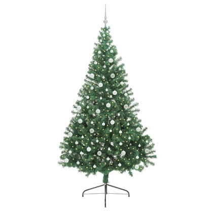 Künstlicher vorbeleuchteter Weihnachtsbaum Grün 240 cm PVC