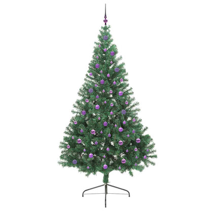 Künstlicher vorbeleuchteter Weihnachtsbaum Grün 240 cm PVC
