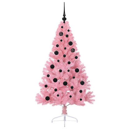 Künstlicher vorbeleuchteter Weihnachtsbaum Rosa 150 cm PVC