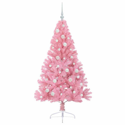 Künstlicher vorbeleuchteter Weihnachtsbaum Rosa 150 cm PVC