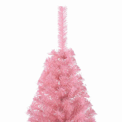 vidaXL Künstlicher vorbeleuchteter Weihnachtsbaum Rosa 150 cm PVC