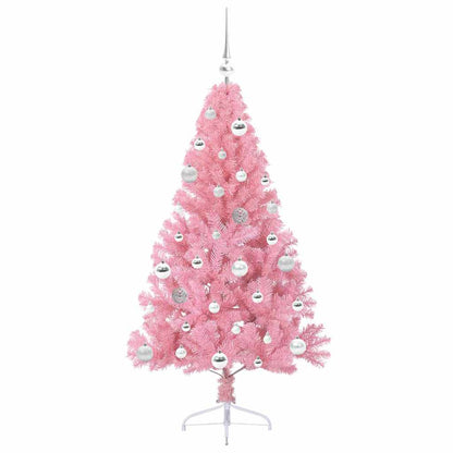 Künstlicher vorbeleuchteter Weihnachtsbaum Rosa 150 cm PVC