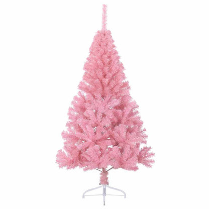 vidaXL Künstlicher vorbeleuchteter Weihnachtsbaum Rosa 180 cm PVC