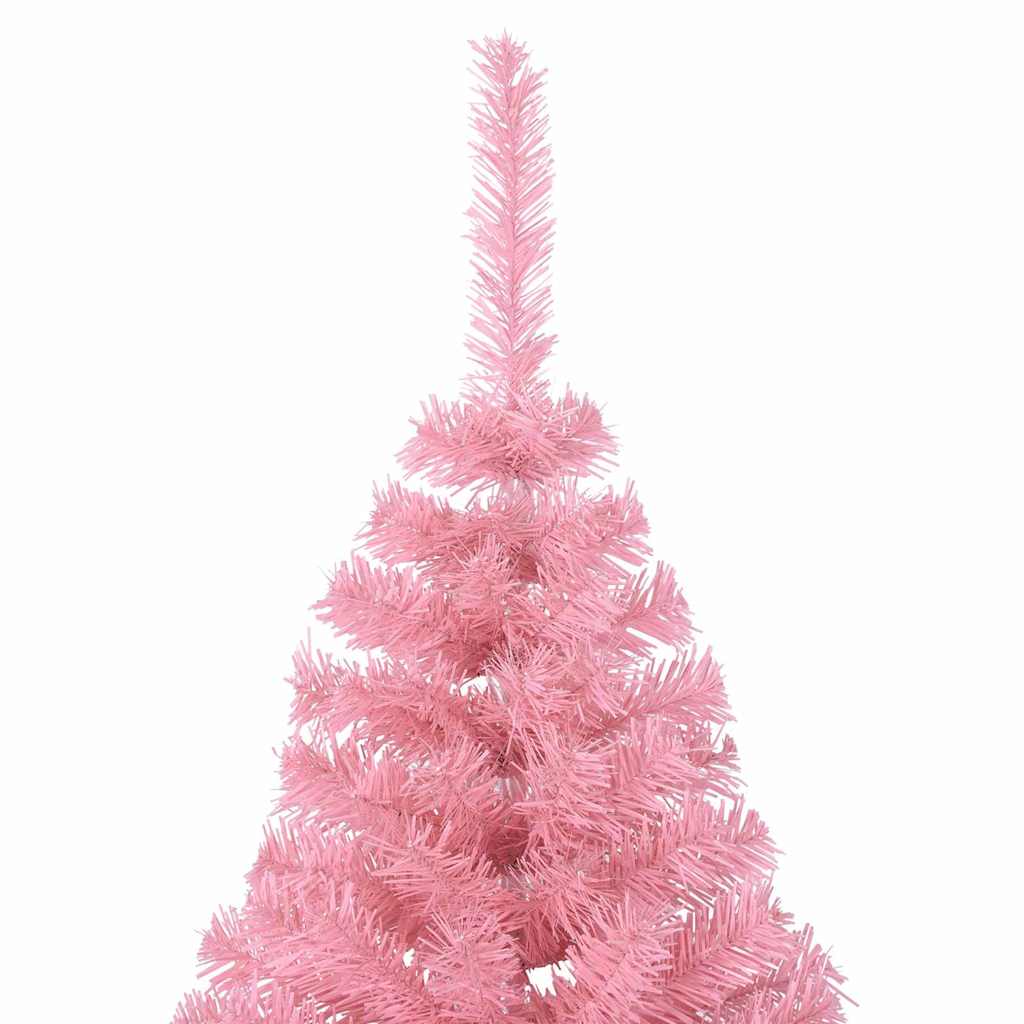 vidaXL Künstlicher vorbeleuchteter Weihnachtsbaum Rosa 180 cm PVC