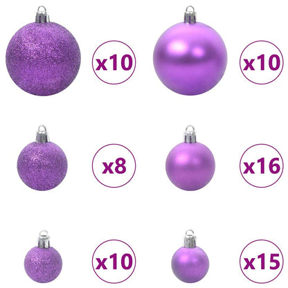 vidaXL Künstlicher vorbeleuchteter Weihnachtsbaum Rosa 240 cm PVC