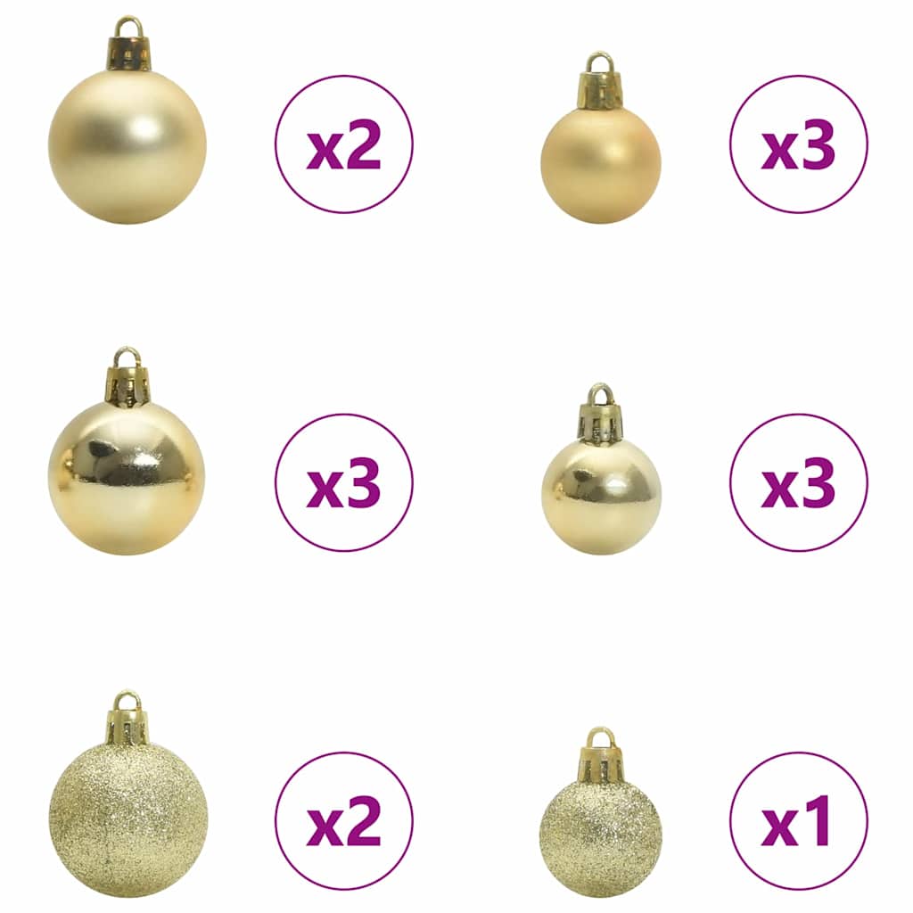 Künstlicher vorbeleuchteter Weihnachtsbaum Schwarz 120 cm PVC