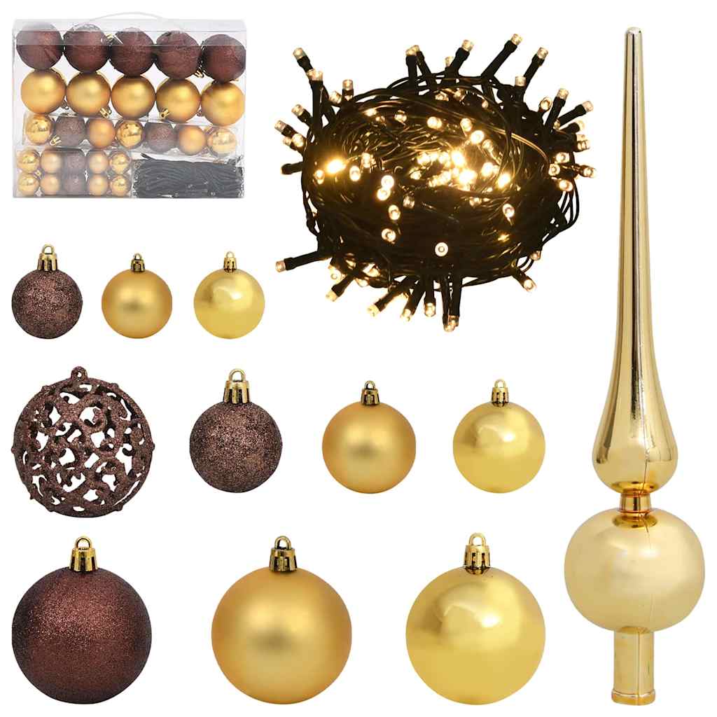 vidaXL Künstlicher vorbeleuchteter Weihnachtsbaum Schwarz 150 cm PVC