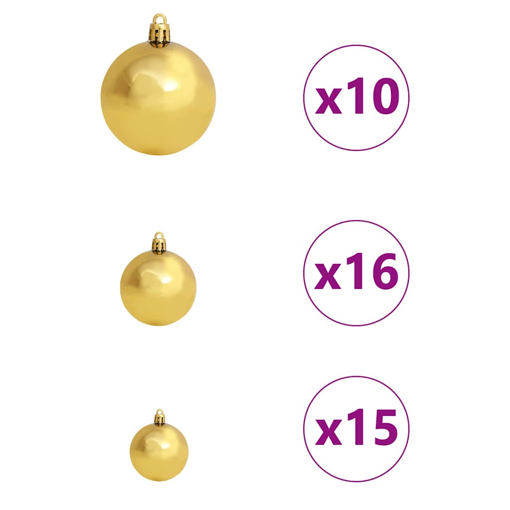 vidaXL Künstlicher vorbeleuchteter Weihnachtsbaum Schwarz 210 cm PVC