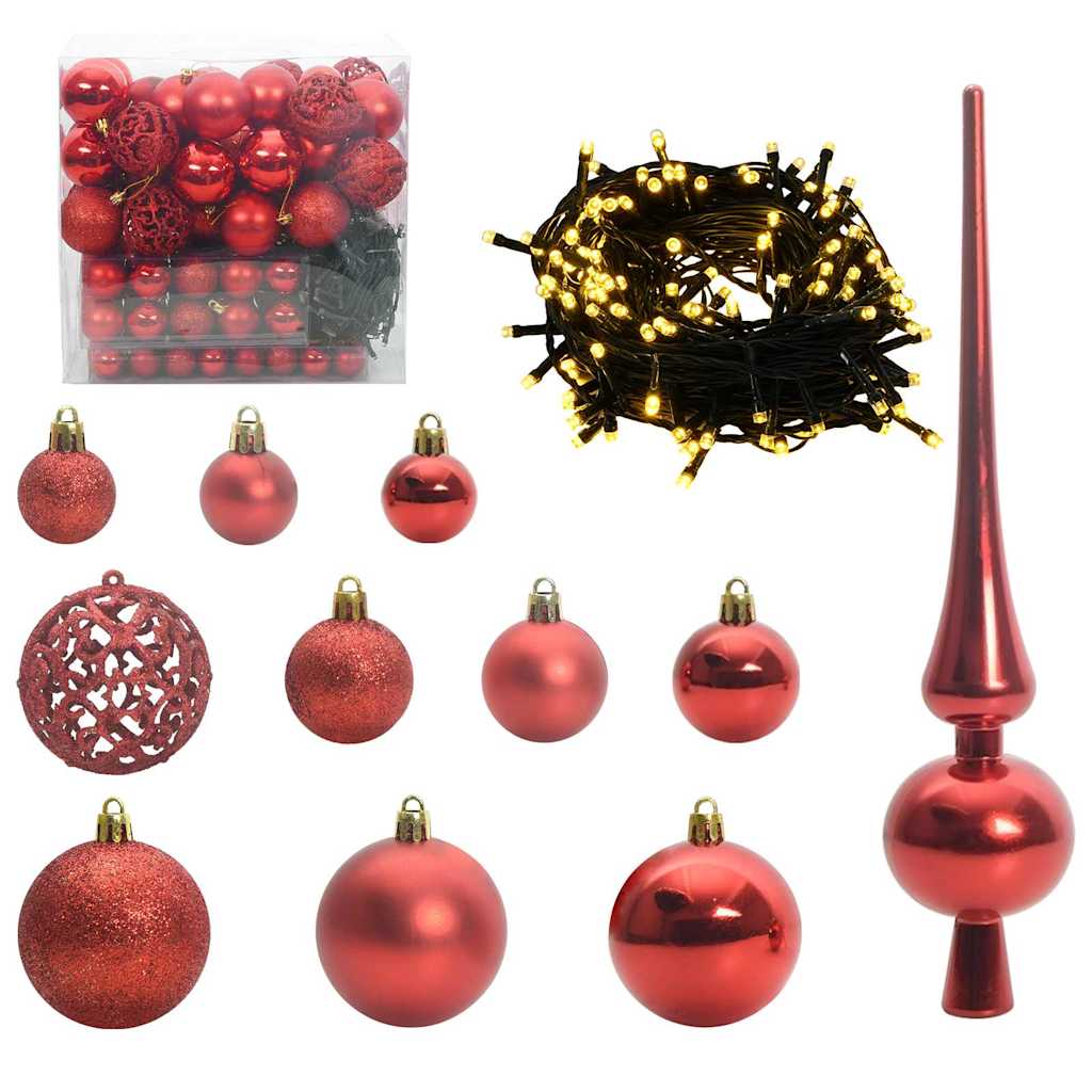 vidaXL Künstlicher vorbeleuchteter Weihnachtsbaum Schwarz 240 cm PVC