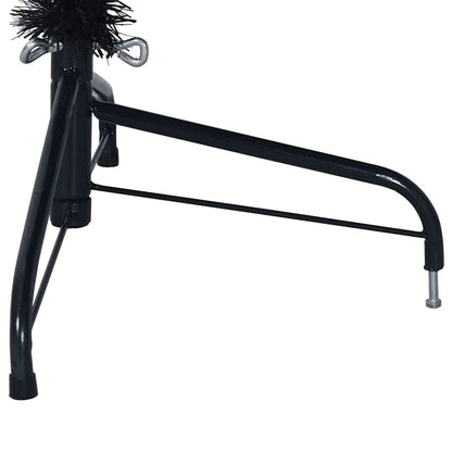 vidaXL Künstlicher vorbeleuchteter Weihnachtsbaum Schwarz 240 cm PVC