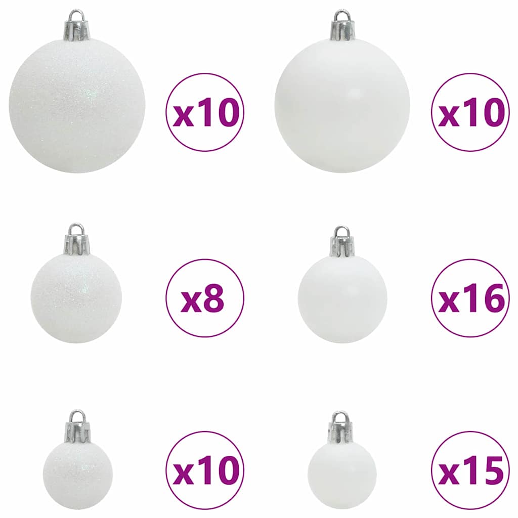 vidaXL Künstlicher vorbeleuchteter Weihnachtsbaum Schwarz 240 cm PVC