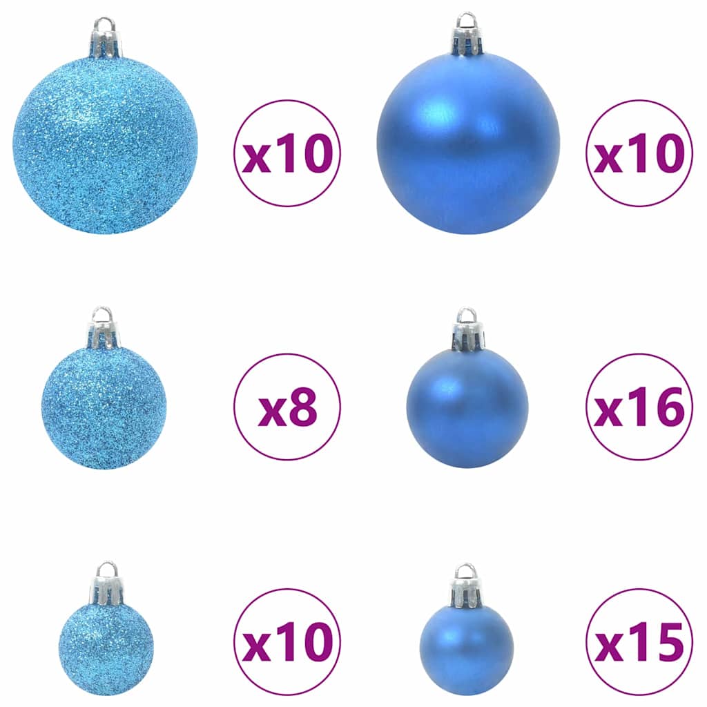 vidaXL Künstlicher vorbeleuchteter Weihnachtsbaum Schwarz 240 cm PVC