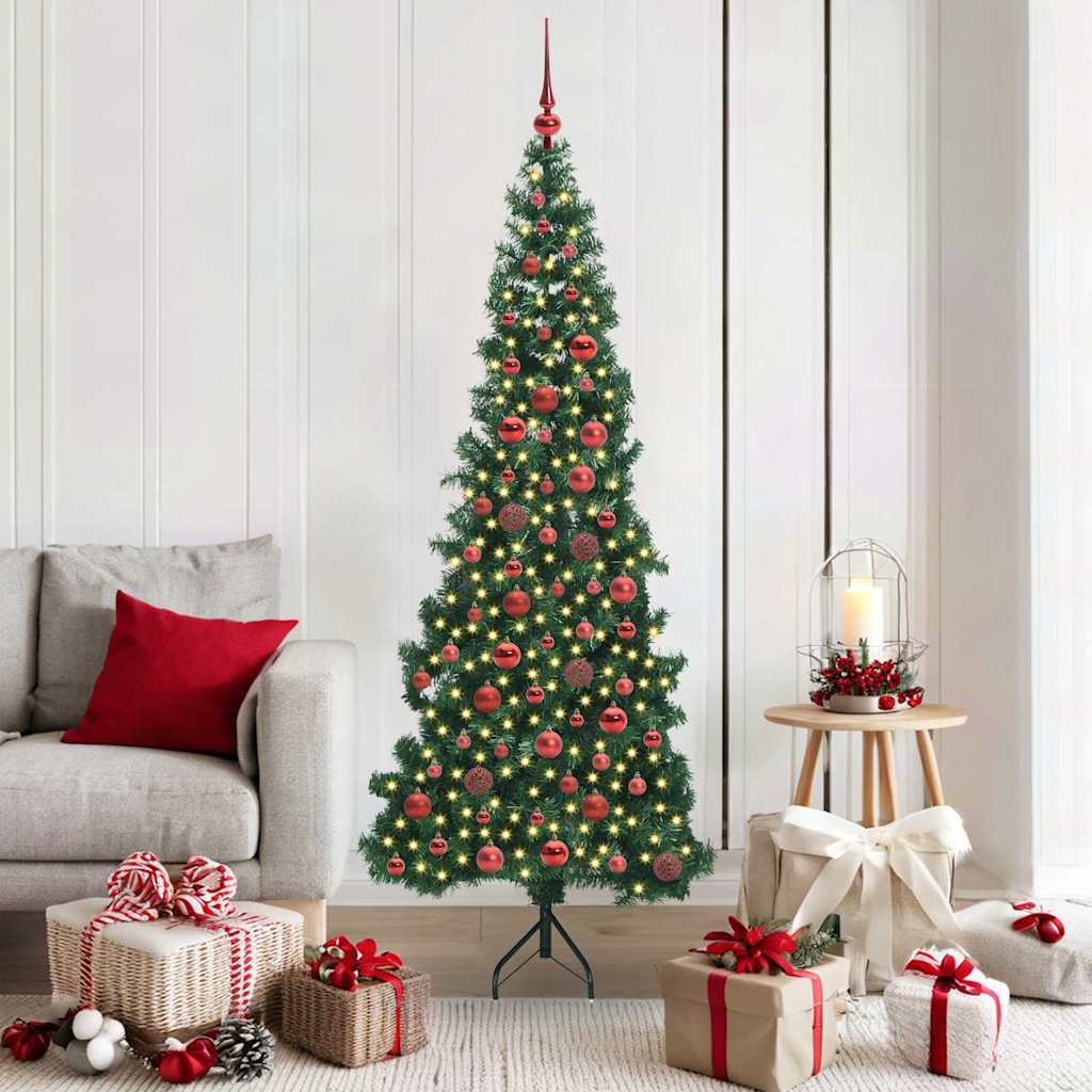 vidaXL Eckiger künstlicher Weihnachtsbaum Grün 180 cm PVC und Metall