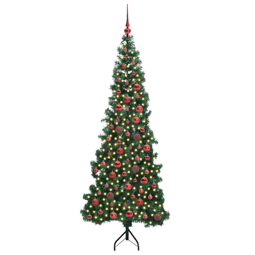 vidaXL Eckiger künstlicher Weihnachtsbaum Grün 180 cm PVC und Metall
