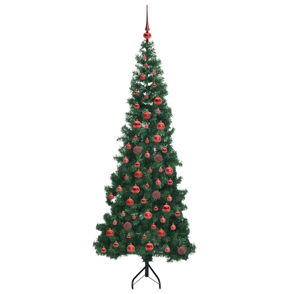 vidaXL Eckiger künstlicher Weihnachtsbaum Grün 180 cm PVC und Metall