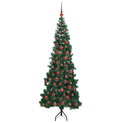 vidaXL Eckiger künstlicher Weihnachtsbaum Grün 180 cm PVC und Metall