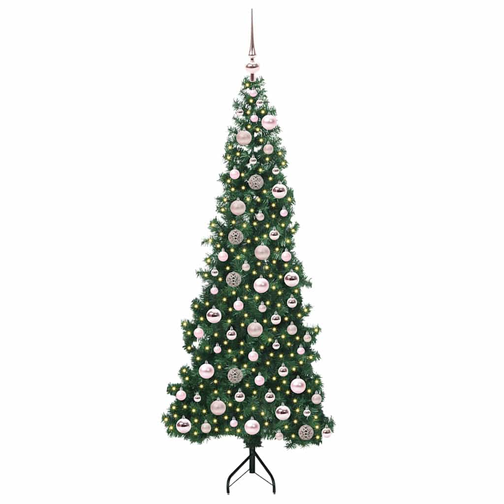 Eckiger künstlicher Weihnachtsbaum Grün 180 cm PVC und Metall