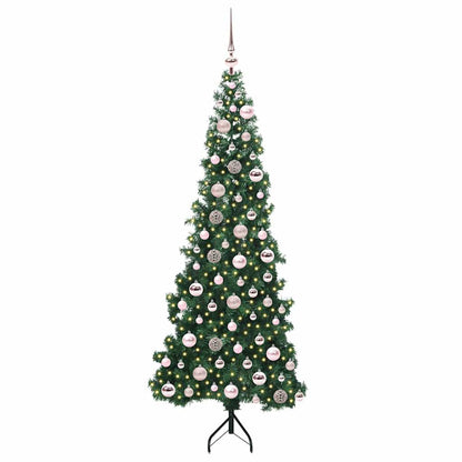 Eckiger künstlicher Weihnachtsbaum Grün 180 cm PVC und Metall