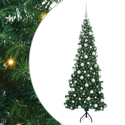 Eckiger künstlicher Weihnachtsbaum Grün 180 cm PVC und Metall