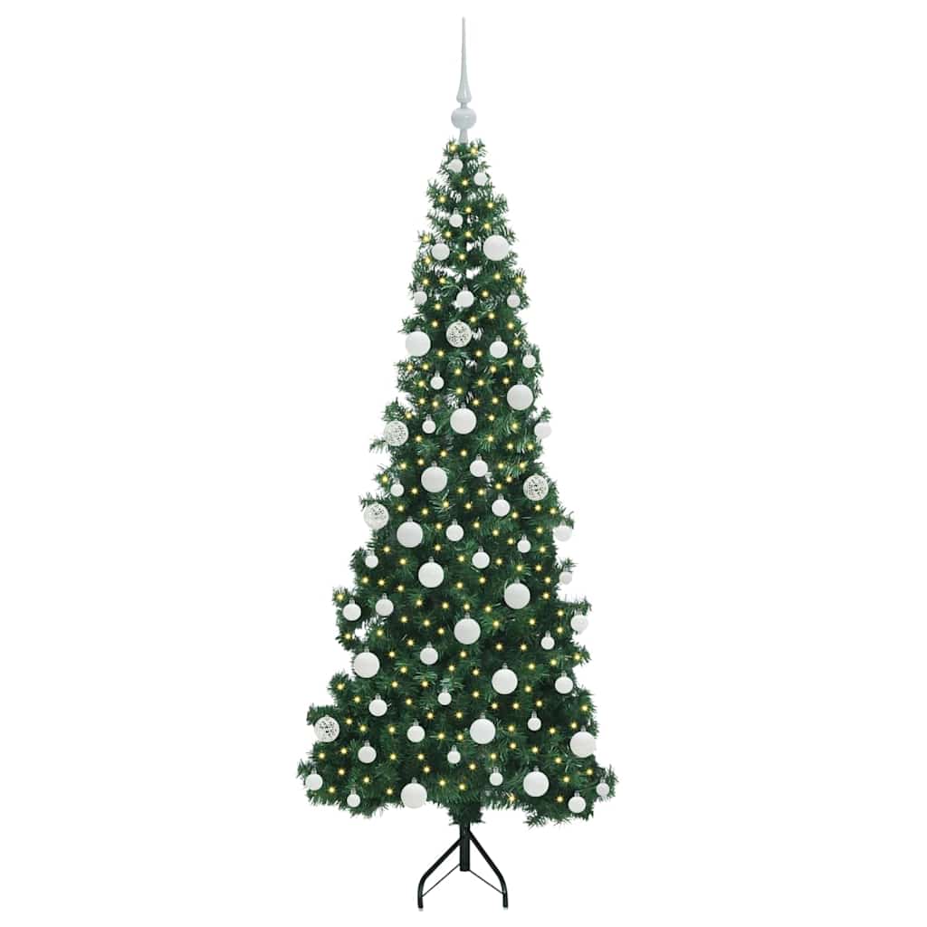 Eckiger künstlicher Weihnachtsbaum Grün 180 cm PVC und Metall