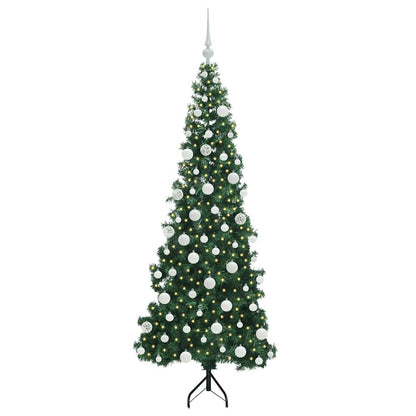 Eckiger künstlicher Weihnachtsbaum Grün 180 cm PVC und Metall