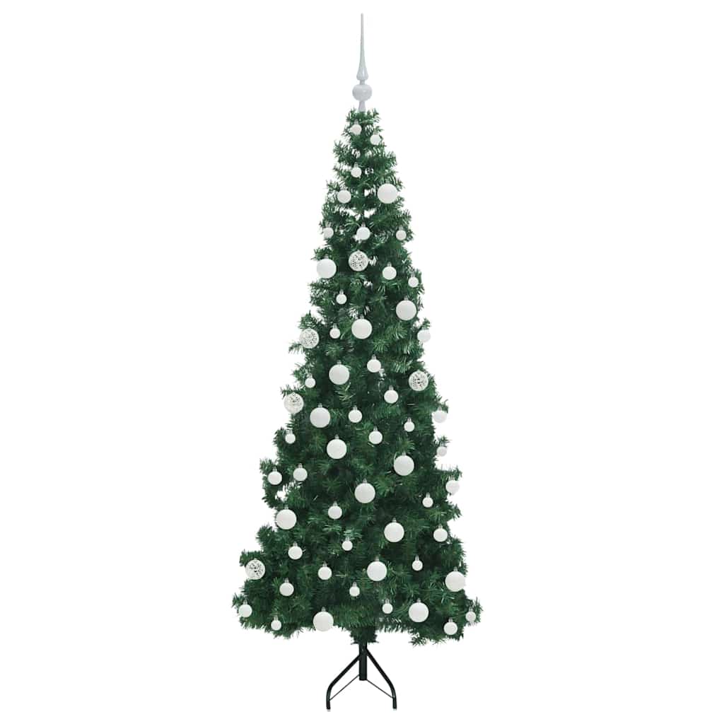 Eckiger künstlicher Weihnachtsbaum Grün 180 cm PVC und Metall