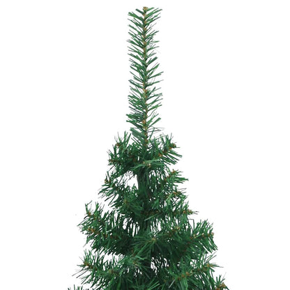 Eckiger künstlicher Weihnachtsbaum Grün 180 cm PVC und Metall