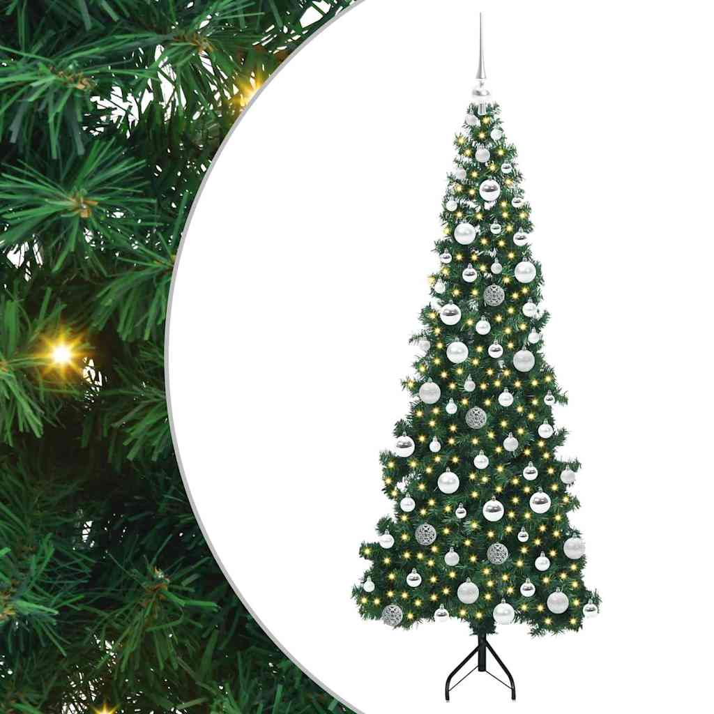 Eckiger künstlicher Weihnachtsbaum Grün 180 cm PVC und Metall