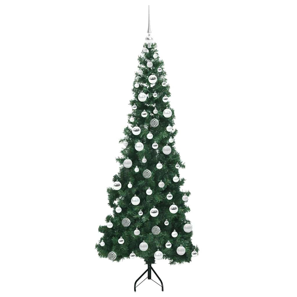 Eckiger künstlicher Weihnachtsbaum Grün 180 cm PVC und Metall