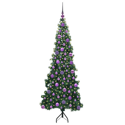 vidaXL Eckiger künstlicher Weihnachtsbaum Grün 180 cm PVC und Metall
