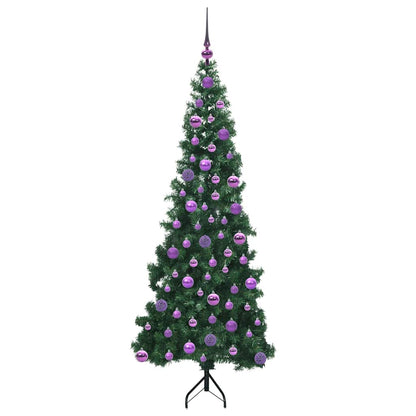 vidaXL Eckiger künstlicher Weihnachtsbaum Grün 180 cm PVC und Metall