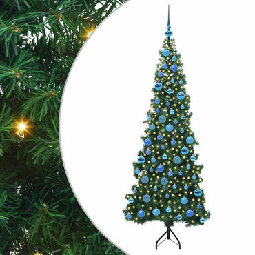 vidaXL Eckiger künstlicher Weihnachtsbaum Grün 180 cm PVC und Metall